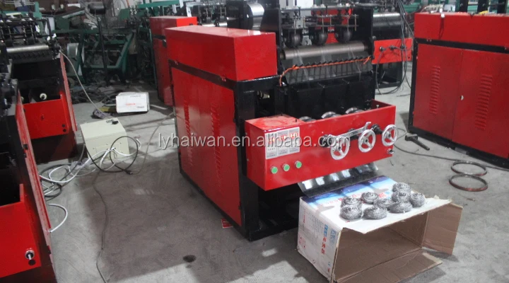 3 balls and 4 balls kitchen scrubber scourer making machine