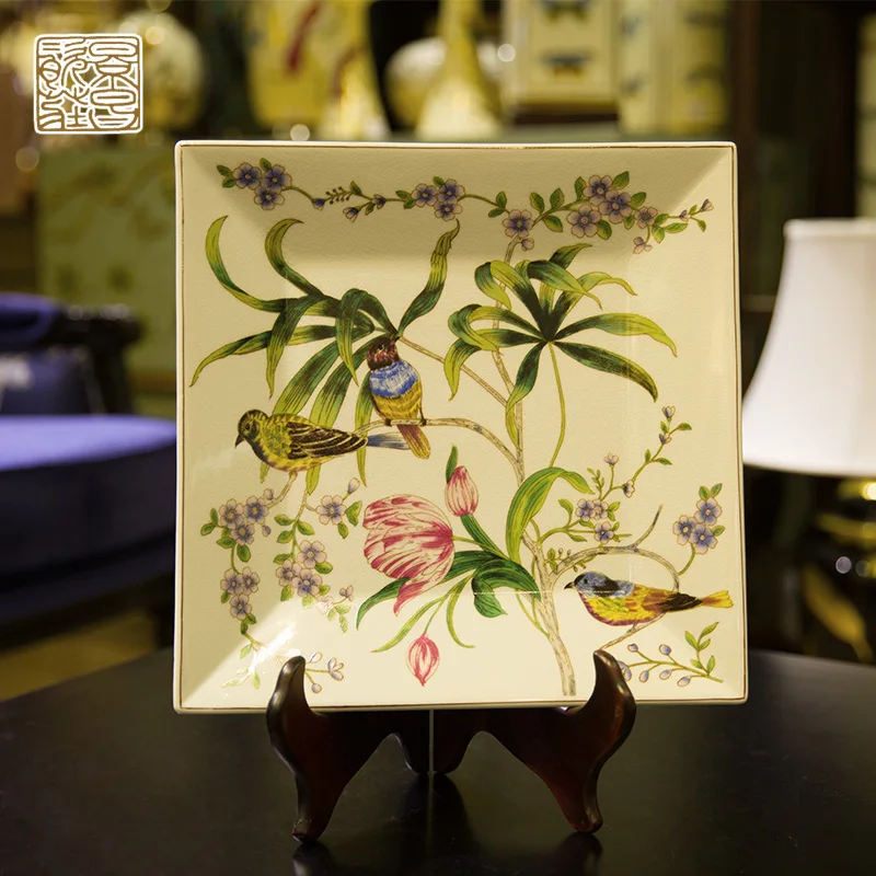 
Factory custom square wholesale ceramic wall plates decorative plates for walls 