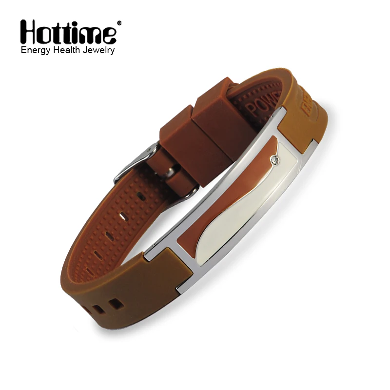 Cheap Health Negative Ion Top Sale Magnetic Silicone Bracelet Branded Wrist Bands