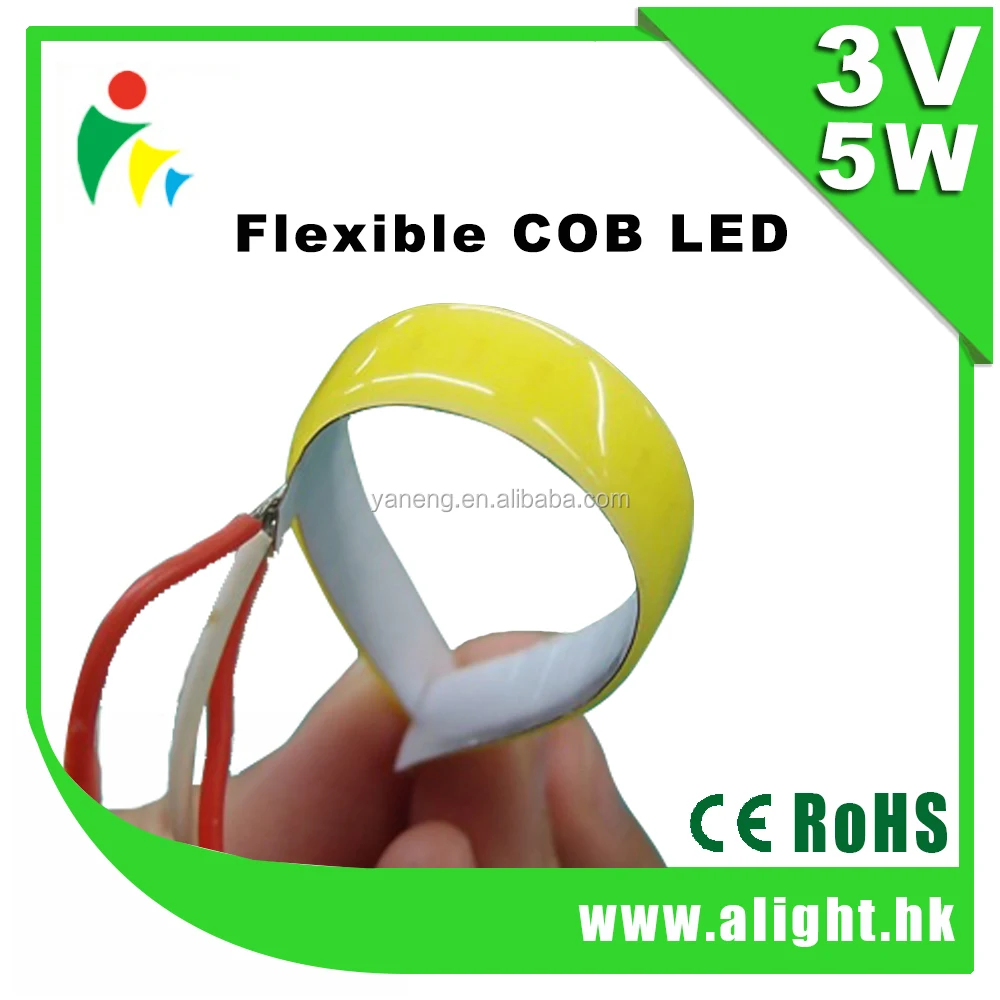 Гибкий COB светодиодные полосы постоянного тока 3 Вт 5 15 16 30 Epistar чип 300 люмен ручка свет
