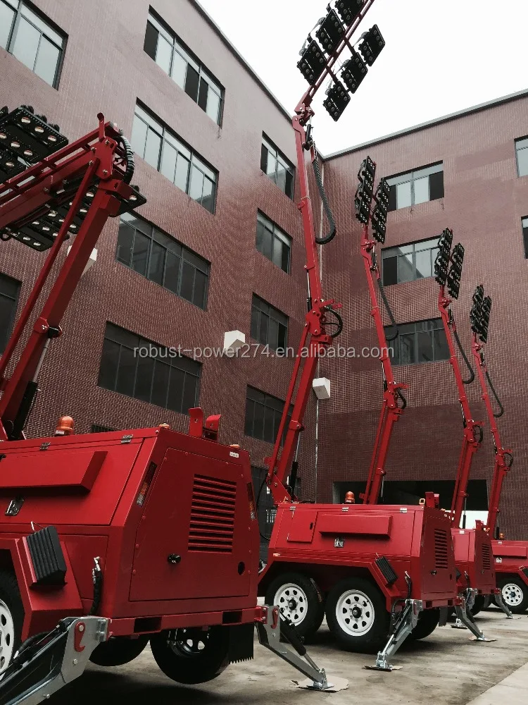 Australia Mining 10M Dual Axles Portable LED Mobile Lighting Tower for Outdoor