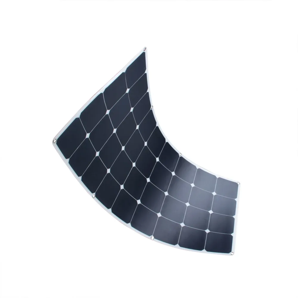 Semi flexIble monocrystalline 120w solar panel for 12v  battery