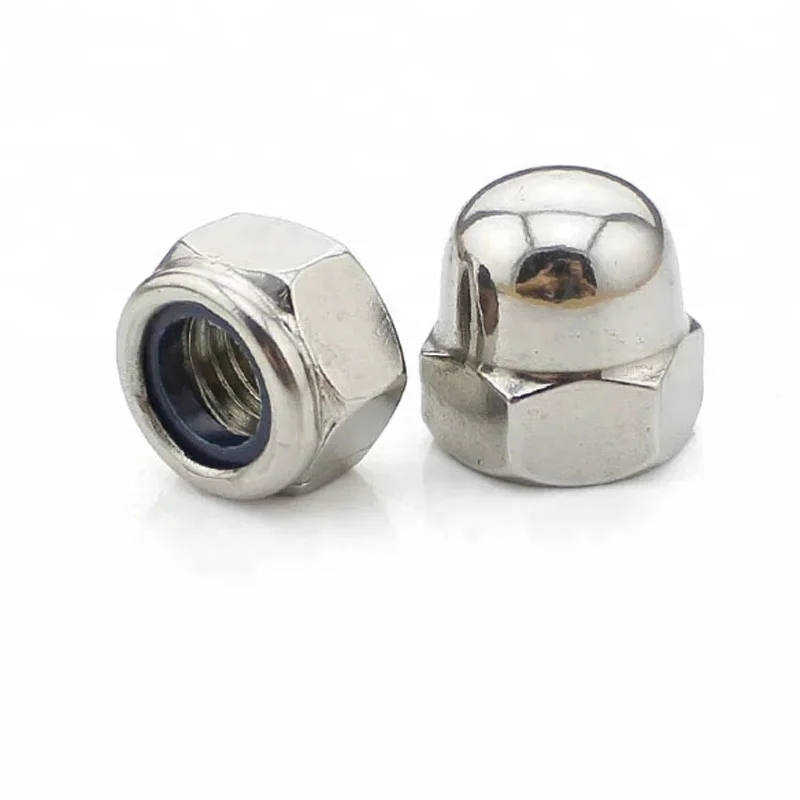 M16 M18 Stainless Steel SS304 SS316 Self-locking Hex Cap Nut