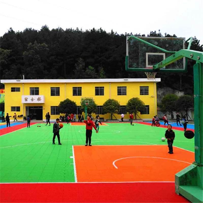 Wear-Resistant Non-Slip solf kindergarten flooring outdoor playground plastic decor floor tile