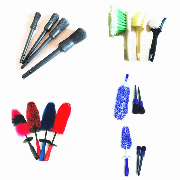 customize many types car detailing brushes set for detail work cleaning tool car care brush