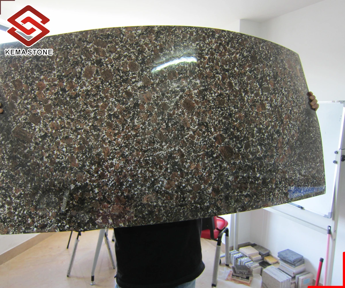 Natural Thin Flexible Tan Brown Granite Stone Veneer for Furniture surface