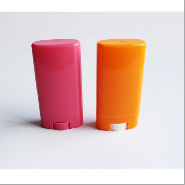 Оптовая продажа, пустая твердая дезодорирующая трубка, черный, белый пустой плоский овальный дезодорант, контейнер для палочек 15 г