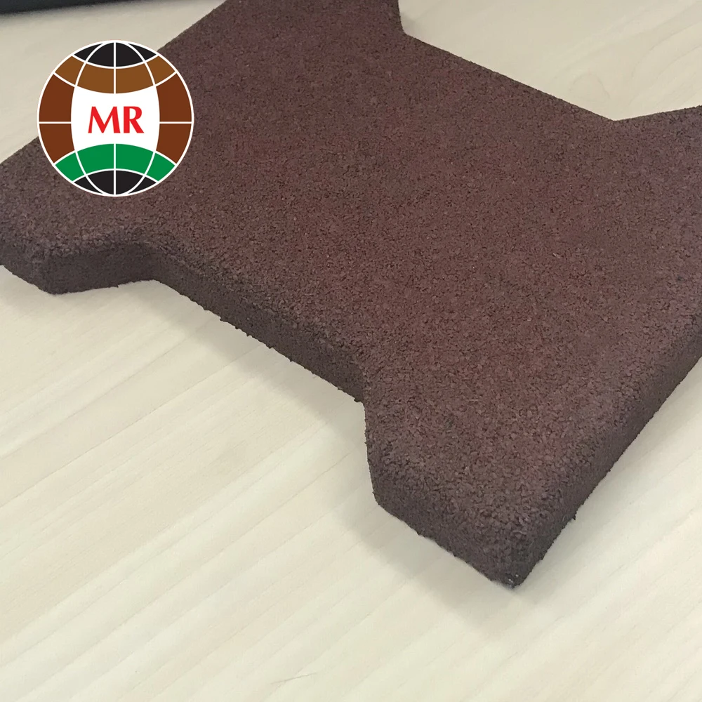 
outdoor practical rubber tile driveway recycled rubber paver 