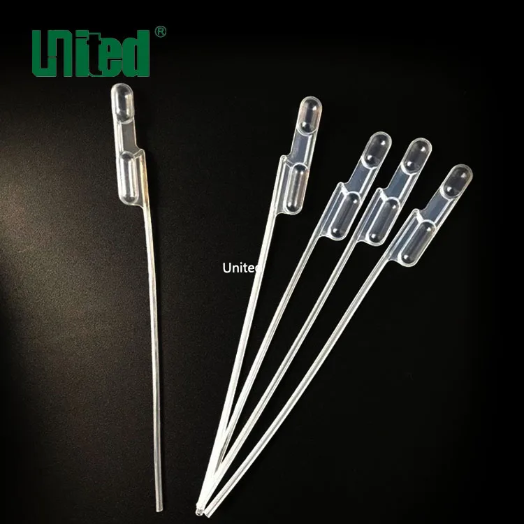 120ul Double Bulb plastic pipette Transfer pipette  for lab