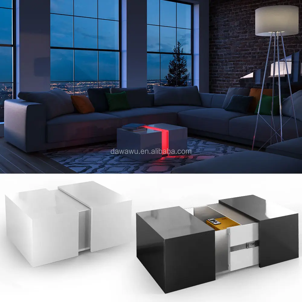 Couchtisch LED loungetisch Wohnzimmer Tisch диван помощью политуры hochglanz журнальный столик