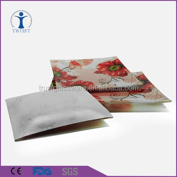 Оптовая продажа украшения образец пластина устанавливает дешевые цены прозрачного стекла квадратной плиты