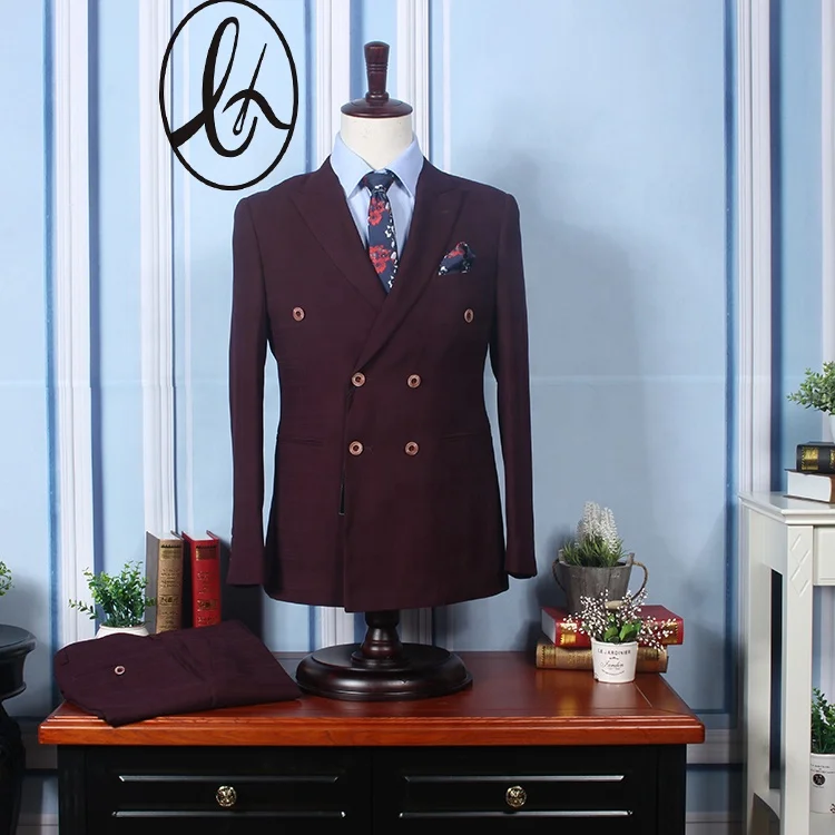 Double Breasted Wool Suit 2019 One-stop Factory Custom Man Leisure,leisure Suits 100% Wool Custom Size Flat Front Zipper Fly T/T