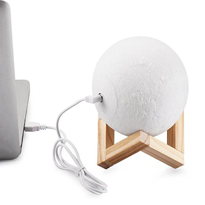 Goldmore Rechargeable Touch Sensor Control  LED Lunar Light,3D Moon Lamp Night Light for Decorative