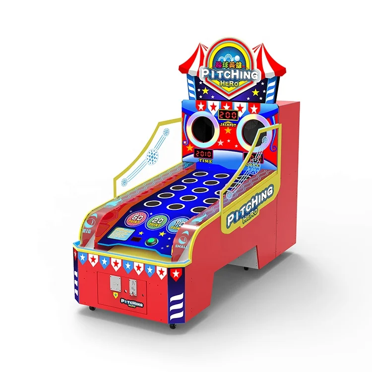 Coin operated games indoor pitching arcade cabinet game machine