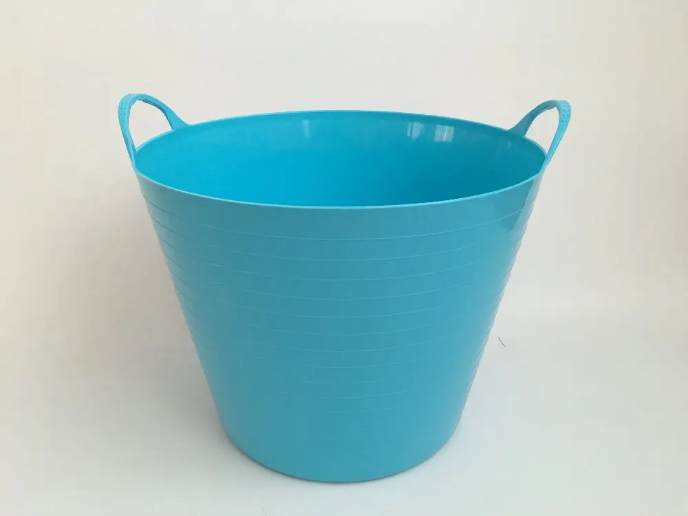 45L new style colored plastic laundry baskets hamper with handle