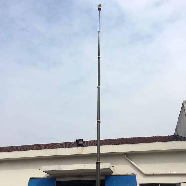 
Pneumatic telescopic mobile tripod hard anodizing light locking solar mast pole 