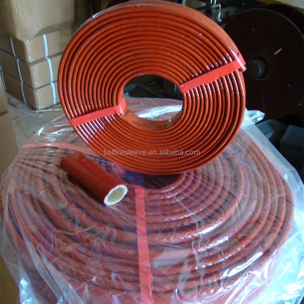  Stainless Steel Braided PTFE Hose Protection Silicone fiberglass insulation sleeve for wire