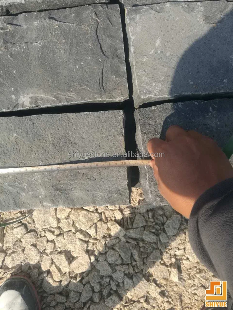 China Zhangpu ZP black Basalt outdoor paving stone driveway paving bricks stone