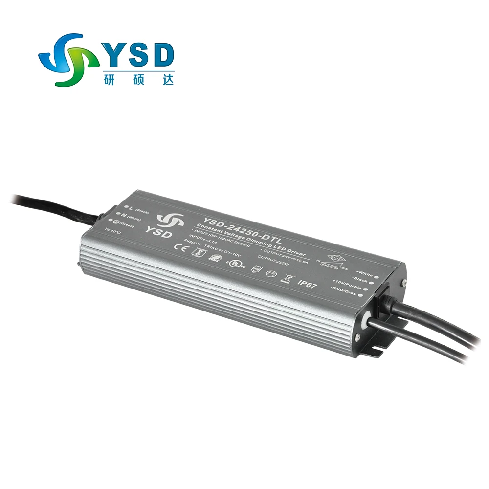 Светодиодный источник питания Yanshuoda тонкий драйвер с регулируемой яркостью 0-10 В triac 24 250 Вт переключатель регулировкой яркости ультратонкий