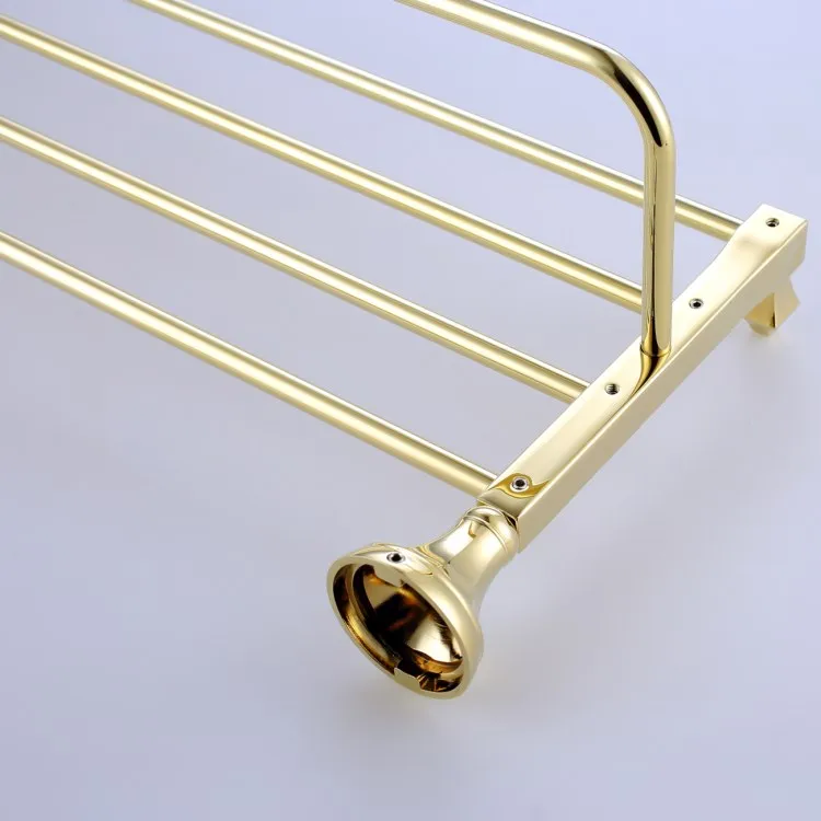 
Brass rose gold polished bathroom accessories set 24 inch towel rail wall mounted hardware towel shelf 