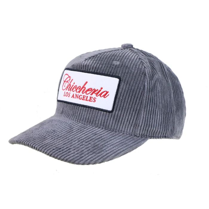 
Fashion Custom Logo Corduroy Hat 3D Embroidery Baseball Cap 