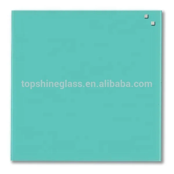 Standard size magnetic whiteboard glass board with clip/screw fixed