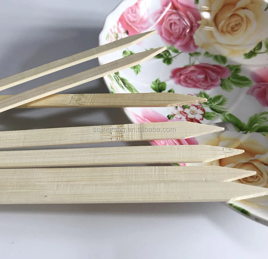 Flat skewers bamboo factory flat skewers supplier long bamboo sticks