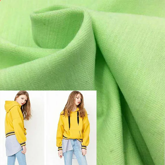 custom 230-350gsm CVC or 100% cotton knitted loop french terry fabric for hoodie sweatshirts and jackets