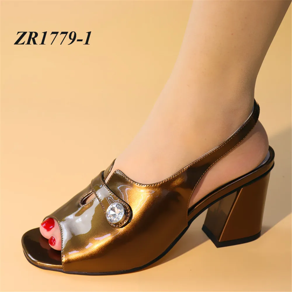 ZR1779 Top quality Turquoise color Italian ladies shoes and matching bag set ladies shoes