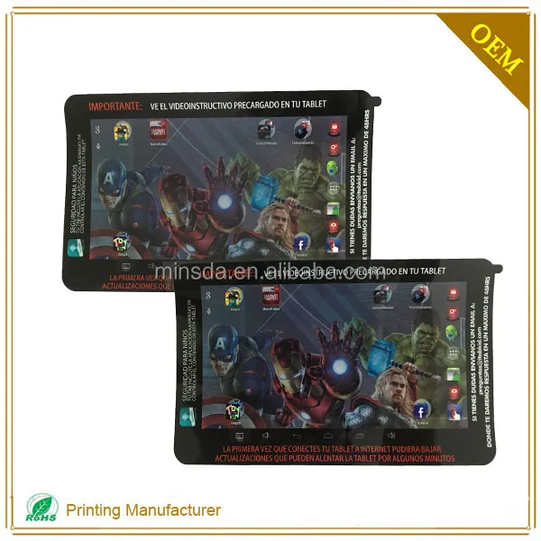 Minsda Fashion 24k Gold Plating Flashing Mobile Phone Led Light Sticker