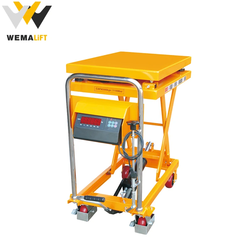 Roller Table scissor lift hydraulic  scissor lift table double scissor manual lifter