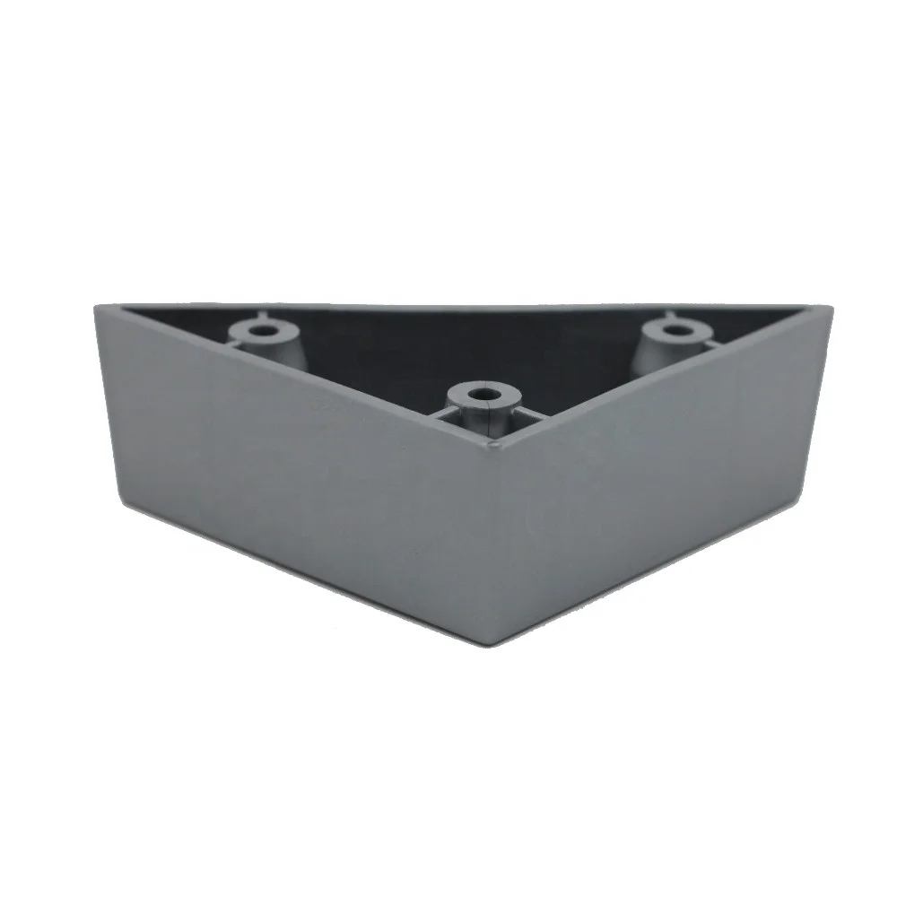 Tall Triangle Corner Plastic Sofa Legs In Silver Grey,sofa Leg Corner With Free Sample
