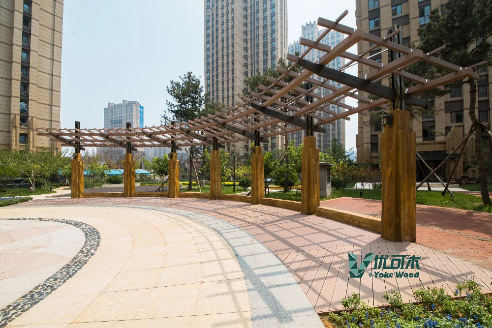 
Wood Plastic Composite Pergola WPC Post Gallery Frame WPC Decking Prices 