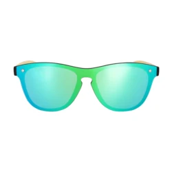 one piece lens wooden  sunglasses PC frame wood bamboo temples sun glasses