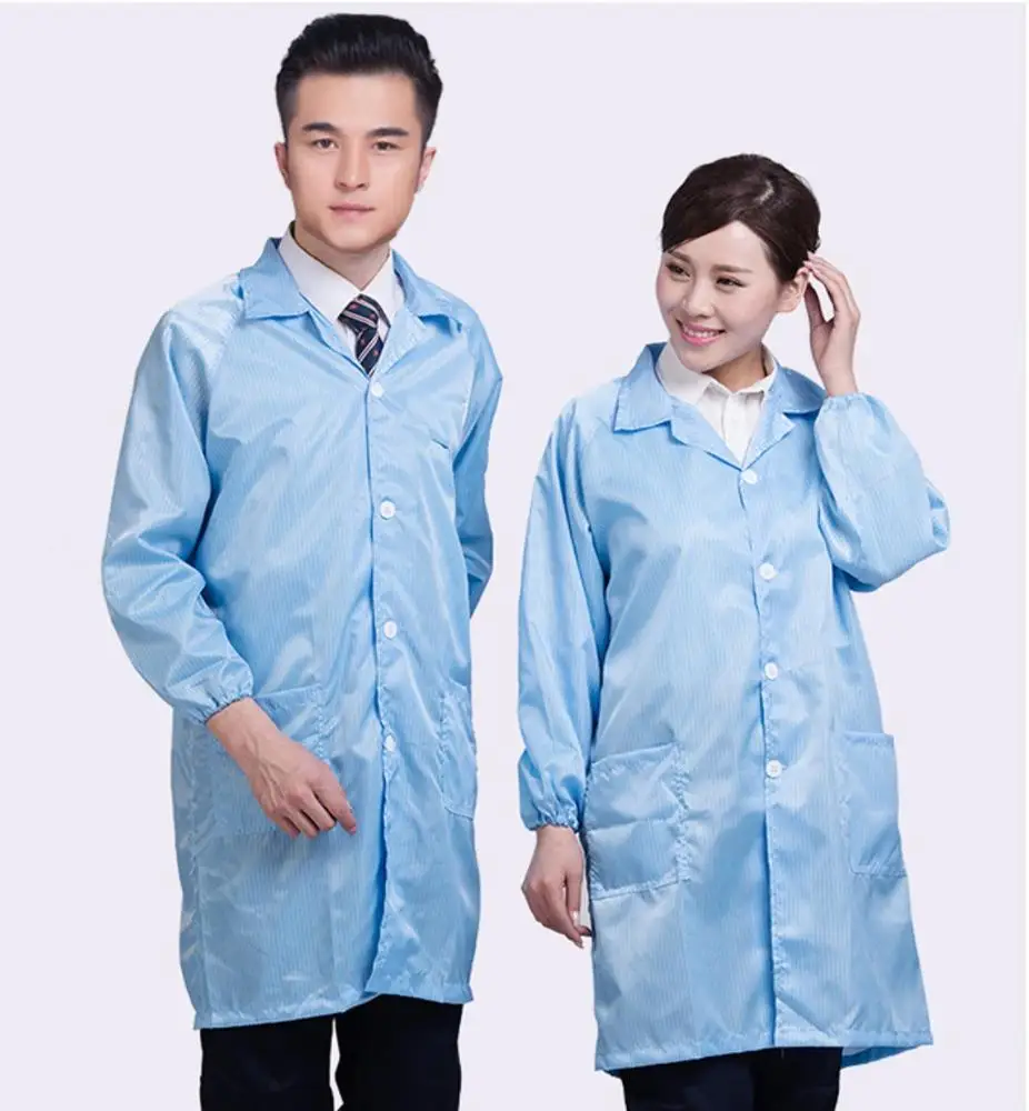 Soft And Comfortable Antistatic Labcoat Cleanroom Working Smock