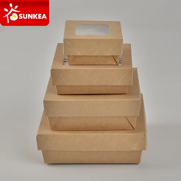 Fancy packaging paper window cake bakery box for cake with window