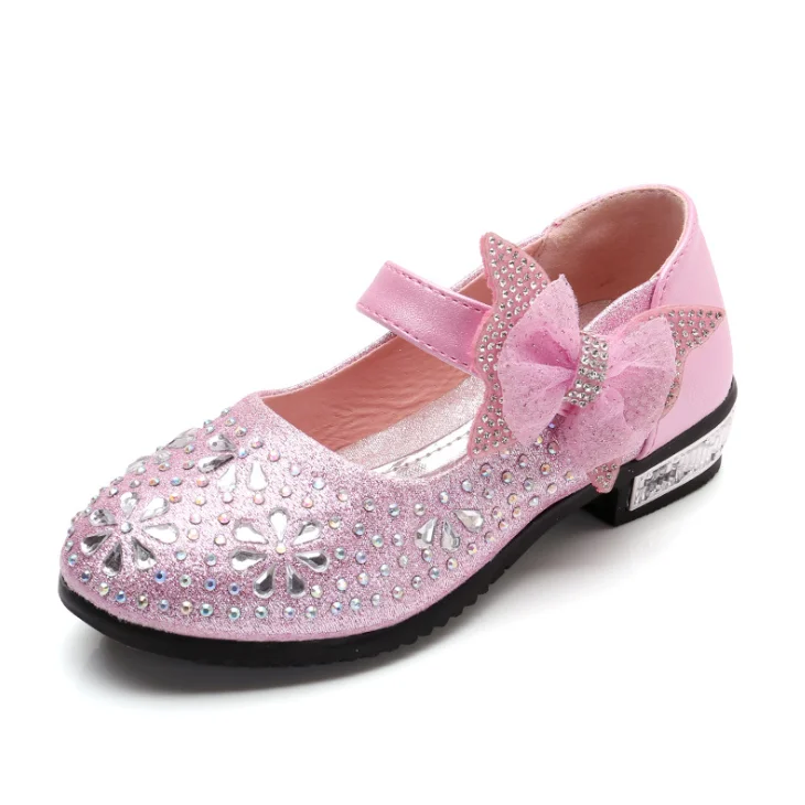 
YY10259S 2018 Girl leather bow baby girl shoes for 3-16 years old girls shoes princess 