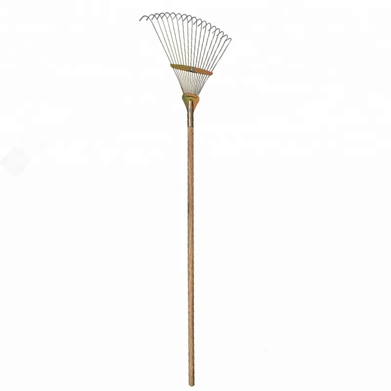 Professional Long Wooden Handle non-adjustable 17 teeth rake garden tool
