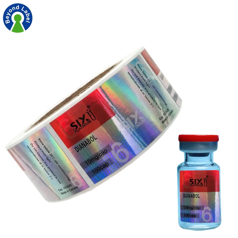 Индивидуальная печать водонепроницаемые Флаконы 10 мл этикетки для серебряных наклеек