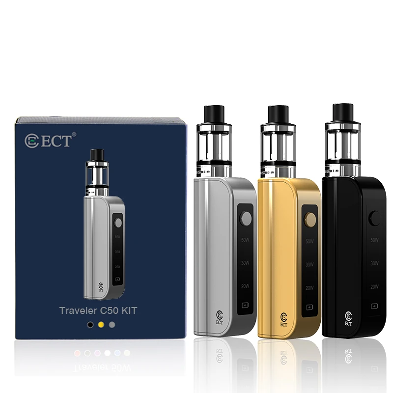 
Top filling electronic cigarette ECT C50 kit with variable wattage for new starter vaping 