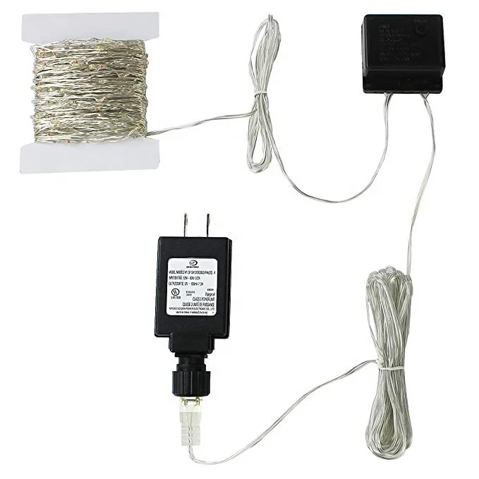 400 LED 132ft Silver Copper Wire String Fairy Lights 8 Modes with Low Voltage Transformer