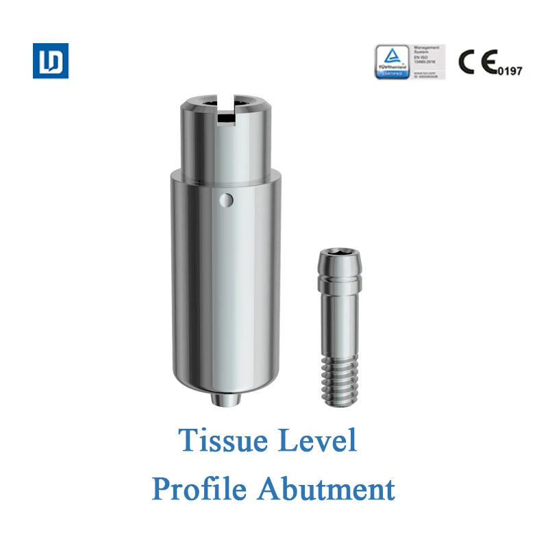 Dental abutment profile abutment tissue level compatible with Straumann