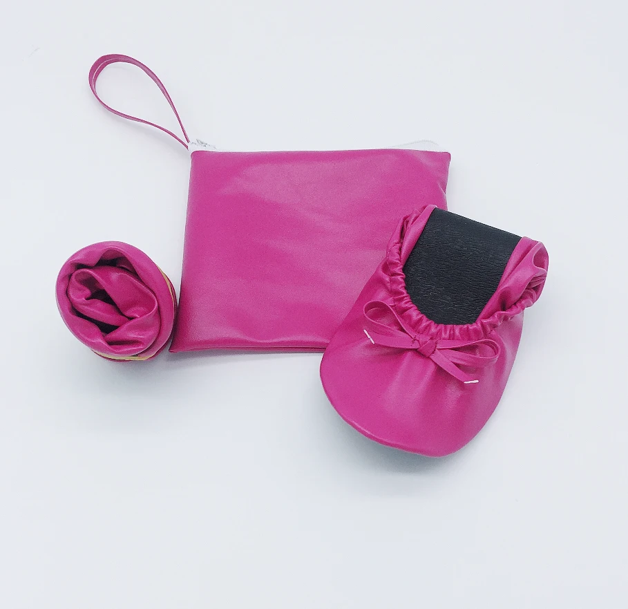 Custom Fashion Fold Up Ballet Flats Colorful Design Folding Flip Flop