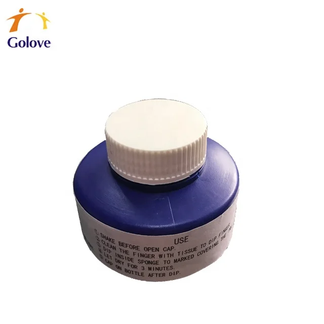 Non-washable purple election indelible ink with silver nitrate