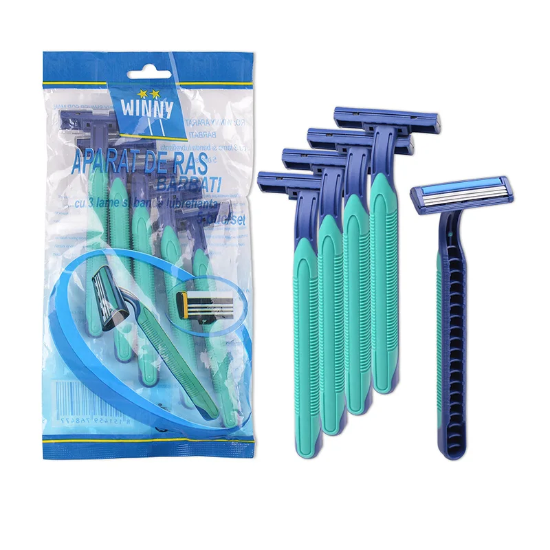 blue handle disposable straight razor one time razor