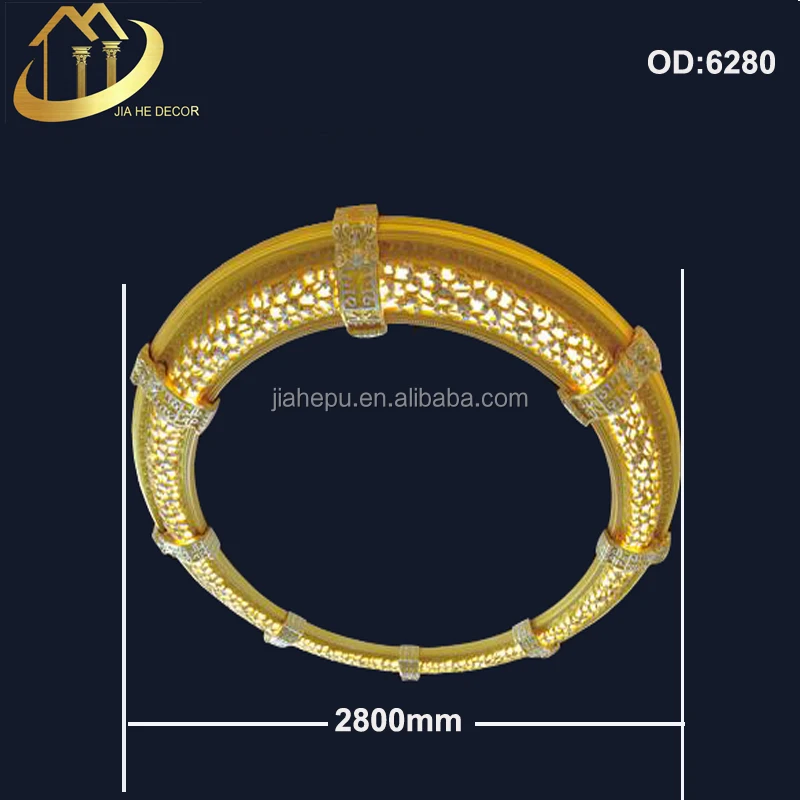 
gold painting color flat central hollow arc ceiling rings for ceiling design ceiling medallions 