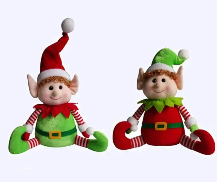 Christmas Elf Doll Stuffed Elf Plush Human Doll Toys