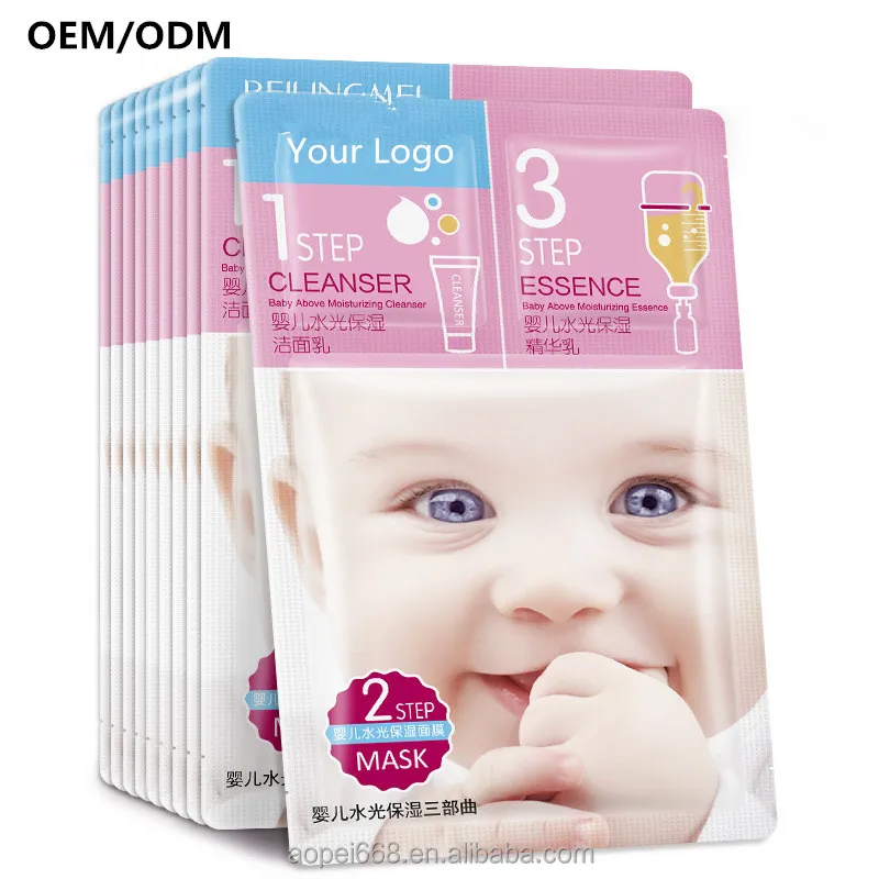 OEM/ODM your brand 3 step skin care nourishing baby skin face mask manufacturer china