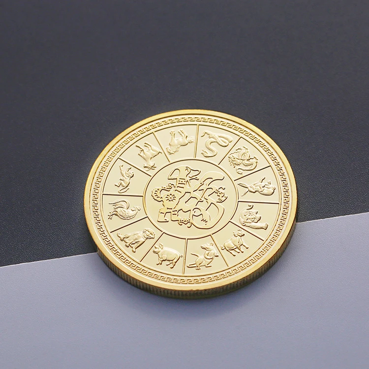 custom old metal ancient thailand dragon gold coins