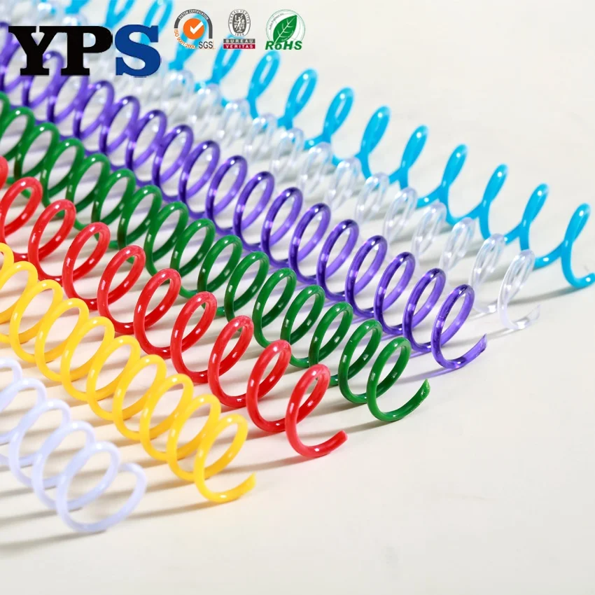 14 2 PVC Black Color Plastic Spiral Single  Coil Book Binding Rings